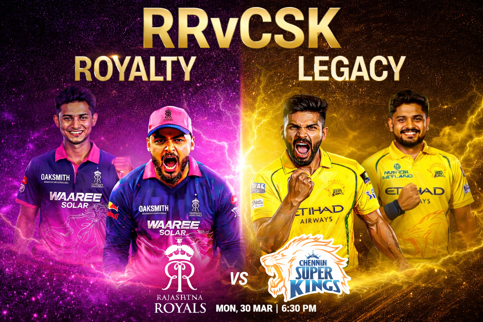 IPL 2026 RR vs CSK: Rajasthan Royals vs Chennai Super Kings Live Updates