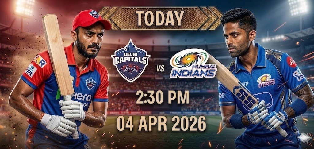 IPL 2026 DC vs MI: दिल्ली कैपिटल्स के कप्तान अक्षर पटेल ने टॉस जीतकर पहले गेंदबाजी करने का फैसला किया है।- Cricket Live