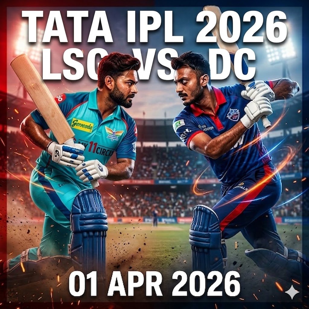 TATA IPL 2026 LSG vs DC: कप्तान के रूप में आमने-सामने आए ऋषभ पंत (LSG) और अक्षर पटेल (DC)।